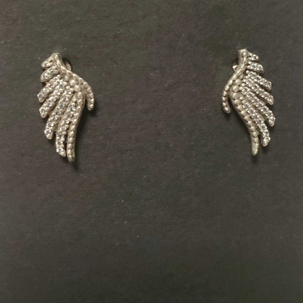 Pandora Feather Stud Earrings